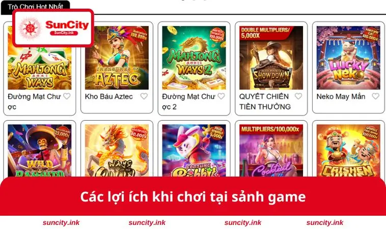 Các lợi ích khi chơi tại sảnh game