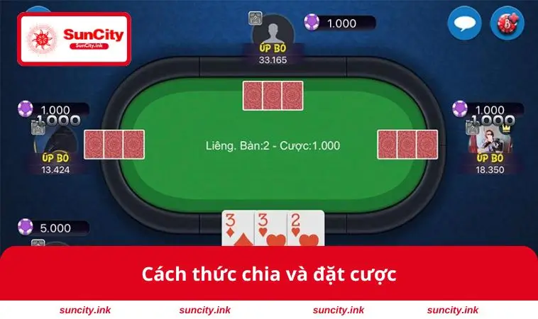 Cách thức chia và đặt cược