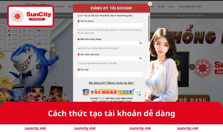 Cách tạo tài khoản dễ dàng
