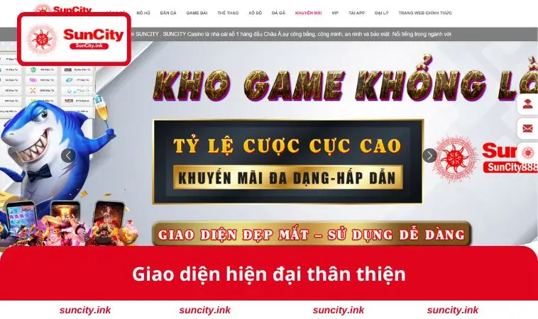 Giao diện hiện đại thân thiện
