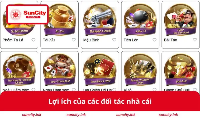 Lợi ích của các đối tác nhà cái