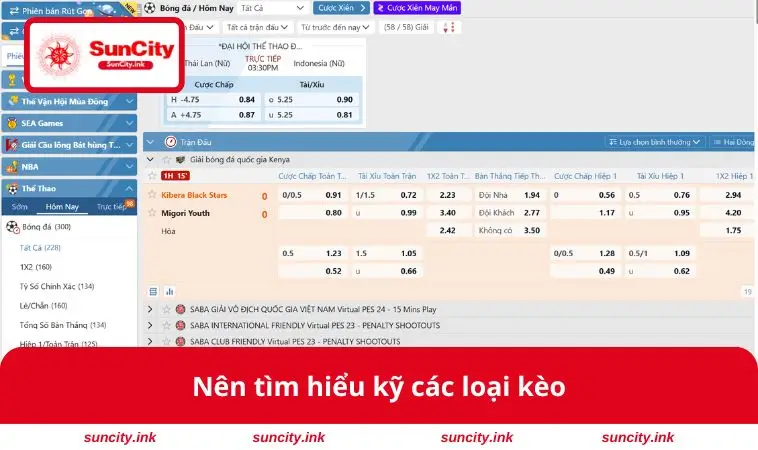 Nên tìm hiểu kỹ các loại kèo