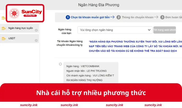 Hỗ trợ được nhiều phương thức 