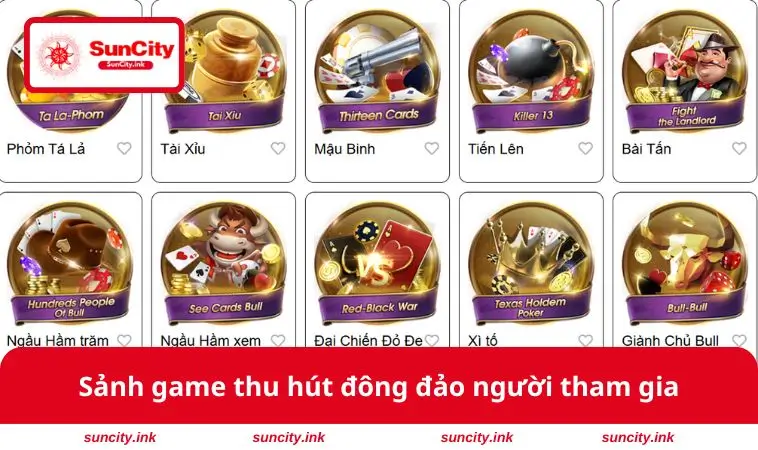 Sảnh game thu hút người chơi